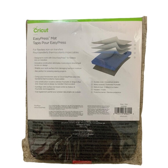 Cricut Imagine EasyPress Mat 8"x10" GRAY Heat-Resistant Press For Iron On New! - Picture 4 of 7